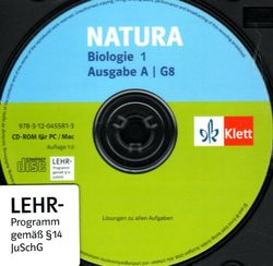 Natura Biologie für Gymnasien 1. Allgemeine Ausgabe für G8. Lösungs-CD 5./6. Schuljahr. Bremen, Hamburg, Saarland, Schleswig-Holstein [import allemand]