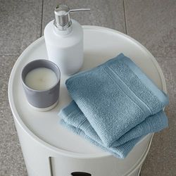 Catherine Lansfield Zero Twist Paire de Gants de Toilette en Coton Bleu 30 x 30 cm