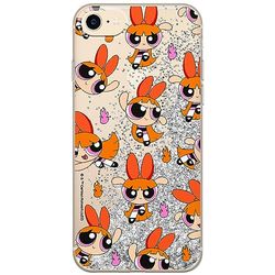 ERT GROUP mobiltelefonfodral för Apple Iphone 7/8/ SE 2/ SE 3 originalt och officiellt licensierat The Powerpuff Girls mönster The Powerpuff Girls 007, med glitter overflow-effekt