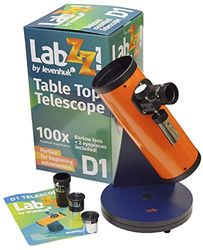 Telescopio Levenhuk LabZZ D1 para Niños, de Fácil Uso, con Montura Dobsoniana Giratoria de Sobremesa y un Poder de Aumento de 100x