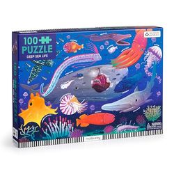 Mudpuppy Deep Sea – 100 Piece Jigsaw Puzzle With Colorful And Fun Illustrations of Ocean Creatures For Children Ages 5 And Up