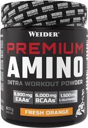 WEIDER PREMIUM AMINO intra-workout, BCAA, pour les culturistes, le fitness et le sport. Orange fraîche, 800g