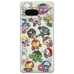 ERT GROUP mobiltelefonfodral för Google PIXEL 7 originalt och officiellt licensierat Marvel mönster Avengers 024 optimalt anpassad till formen på mobiltelefonen, gedeeltelijk transparant