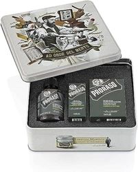 Proraso Kit barba hombre Cypress and Vetyver, con aceite barba nutritivo, champú barba hombre y bálsamo barba reconfortante y calmante, regalo hombre