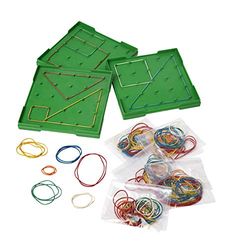 Wissner Wissner081622.000 tweezijdig Geoboard Set, 150 x 150 mm, meerkleurig