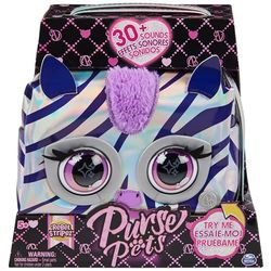 Purse Pets - Metallic Bag - Zebra - Interactief speelgoedtas meer dan 30 geluiden en reacties