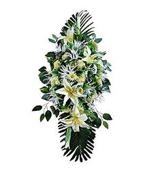 DRW Centre de Fleurs Jaune Allongé 120 cm