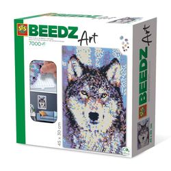 SES Creative- Beedz Art-Lobo Cuentas para Planchar, Multicolor, Large (6001)