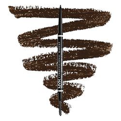 NYX Professional Makeup Lápiz de cejas perfectas Micro Brow Pencil, Dos lados: cepillo espiral y lápiz de cejas automático, Fórmula vegana, Tono: Espresso