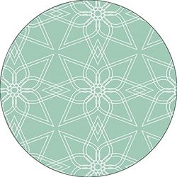 Bonateks, Round Digital Printed Mouse Pad, Non-Slip Base, for Office and Home, Diameter:22cm