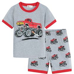 CM-Kid 2 Pezzi Baby Autunno Inverno Pigiama Maniche Lunghe Pigiama Baby Auto Cotone T-Shirt Pantaloni Set (5-6 Anni)