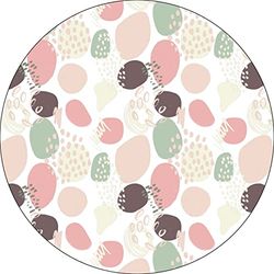 Bonateks, Round Digital Printed Mouse Pad, Non-Slip Base, for Office and Home, Diameter:22cm