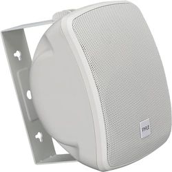 Wall-Mount Outdoor Patio Speaker - 3.5” 2-Way Weatherproof Wall or Ceiling Mounted Commercial Speakers w/Built-in 70V Transformer, Waterproof Cabinet, Aluminum Grill, for Pool, PA, Indoor(White)