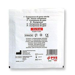 PVS GAZ111 Compressed Garza steriele voor compressie en absorptie, 10 x 10 cm, 1 stuk
