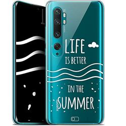 Caseink Beschermhoes voor Xiaomi Mi Note 10 / Pro (6.47) [Gel HD bedrukt in Frankrijk Collection Summer Design Life's Better - zacht - ultradun]