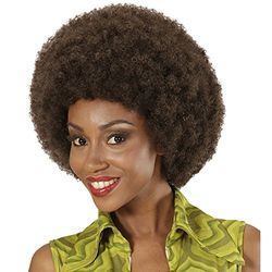 Widmann 06340 – Dream Hair peruk afro, brun, hög kvalitet, karneval, temafest