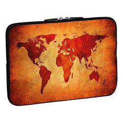 PEDEA Custodia neoprene per tablet 10,1 pollici, brown global map