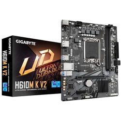 GIGABYTE H610M K V2 Motherboard - Intel Core 14th CPUs, up to 5600MHz DDR5, 1xPCIe 3.0 M.2, 1GbE LAN, USB 3.2 Gen 1