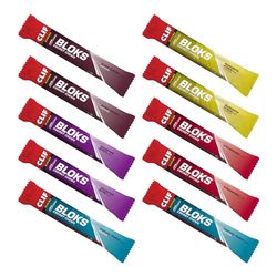CLIF Bar Bloks Energy Chews - Quick Energy for Cycling and Running - Multi-flavour 2 x Mountain Berry, 2 x Strawberry, 2 x Black Cherry, 2 x Tropical Punch, 2 x Margarita Citrus - 60g Bars - (10 Pack)
