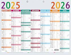 Exacompta - Calendario escolar (430 x 335 mm), multicolor
