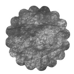 Sobre 100 decoraciones tnt efecto tejido Flower Poly Lab (Ø24cm), negro