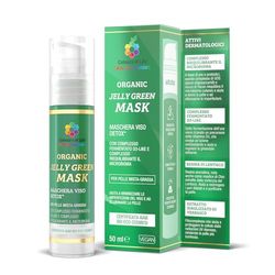 JELLY GREEN ORGANIC MASK Maschera viso DETOX per pelle mista-grassa, 50 ml