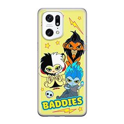 ERT GROUP mobiltelefonfodral för Oppo FIND X5 PRO originalt och officiellt licensierat Disney mönster Disney Villains 004 anpassad till formen på mobiltelefonen, fodral tillverkad av TPU-plast