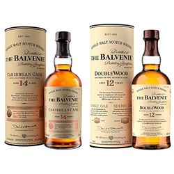 The Balvenie Whisky Caribbean Cask 70cl & Double Wood 12 años whisky de malta escocés, 700ml