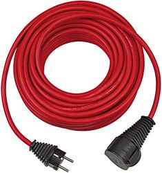 Brennenstuhl 1167950 Cordon prolongateur pour chantier IP44, Rouge, 10 m