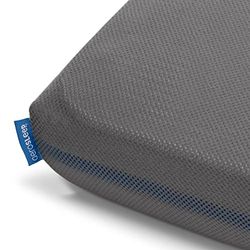 Aerosleep - SafeSleep hoeslaken babybed - optimale ademhaling - warmteregulering - machinewasbaar - 80 x 40 cm - 100% PES - donkergrijs