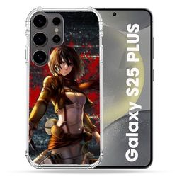 Cokitec Förstärkt fodral för Samsung Galaxy S25 Plus Manga Attack Titans Mikasa