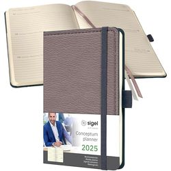SIGEL C2552 Wochenkalender Conceptum 2025 , Design Casual, ca. A6, taupe