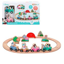 Disney- Mickey & Friends Train en Bois Mickey et Minnie, 48703