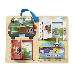 Melissa & Doug Activiteitenbord met sloten en grendels | Houten Speelgoed | Educatief spel | Ontwikkelingsspeelgoed | Montessori | 3+ | Cadeau voor jongens en meisjes