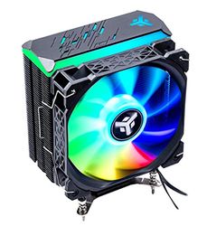 Dissipatore cpu ad aria Itek ICY-4HLA universale, 150W TDP, 4 HP, ventola 12cm, full black, ARGB - Gaming