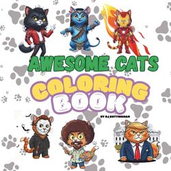 Awesome Cats: Coloring Book