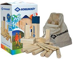 Schildkröt Kubb Zweedshaak, het populaire tuinspel uit Scandinavië, complete set van FSC-gecertificeerd hout, incl. draagtas voor opslag, 970112