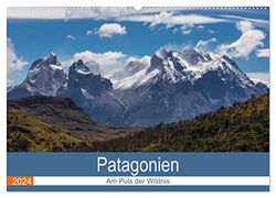 Patagonien - Am Puls der Wildnis (Wandkalender 2024 DIN A2 quer), CALVENDO Monatskalender: Tauchen Sie ein in eine andere Welt und sehen sie ... der letzten wirklichen Wildnisse unserer Erde