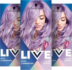 Schwarzkopf LIVE Pretty Pastels P120 - Colorazione semi-permanente per capelli, 3 x 142,5 ml, con balsamo per la cura intensiva