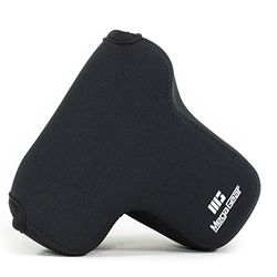 MegaGear '' Ultra Light '' Caminho de neoprene com Carabiner para Panasonic Lumix DMC-GX8 GX 8 com câmara digital de 14 - 140 mm - preto