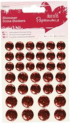 Autocollants Papermania Shimmer Dome - Rouge - 36 Pièces