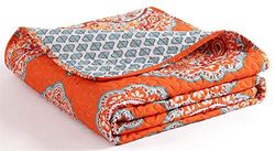 Lush Decor Couverture Harley, 152,4 x 127 cm, Mandarine