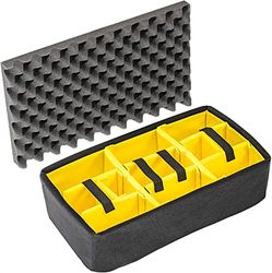 PELI 1515 Set de divisores Acolchados, Accesorio Original para Maletas Peli Protector, Compatible con: Peli 1510, Color: Negro/Amarillo