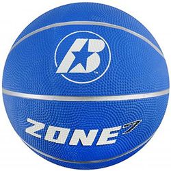 Baden Heren Zone rubberen basketbal, bal voor binnen en buiten, blauw, maat 7