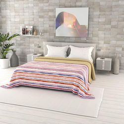Italian Bed Linen Strisce Zomerdekbed Fantasy van microvezel, dubbel 260 x 270 cm