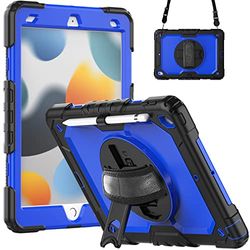 Funda para iPad 9 generación 2021, Funda para iPad 8 generación 2020, Funda para iPad 7 generación 2019, rotación de 360 ° para iPad de 10,2 Pulgadas con Correa Ajustable