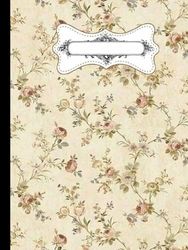 vintage floral notebook, journal vintage: A4,vintage hard cover ,90 pages