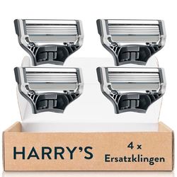 Harry's Lame per rasoio da uomo: 4 lame di ricambio con rifinitore di precisione, 5 lame anti-attrito, lame di ricambio, rasoi da uomo, lame per rasoio bagnato, lame da uomo