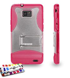 Muzzano"Le S" Original Hybrid Ultra-Slim Cover met standaard voor Samsung Galaxy S2 Plus, roze