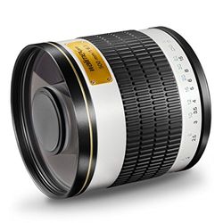 Walimex Pro 500 mm 1:6,3 DSLR spiegel telelens voor T2 objectiefbajonet wit (handmatige focus, geschikt voor full-frame sensor, filterdiameter 34 mm)